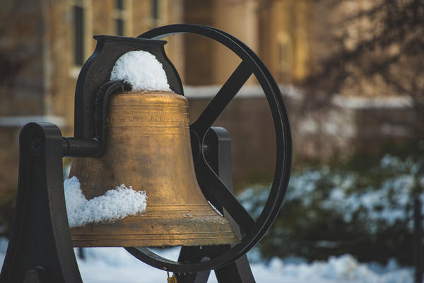 UP Campus bell in the snow