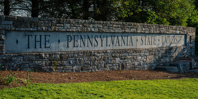 The Pennsylvania State University Stone Sign