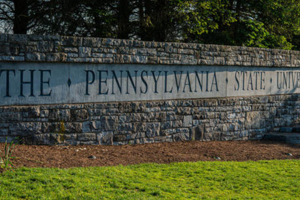 Penn State University Stone Sign